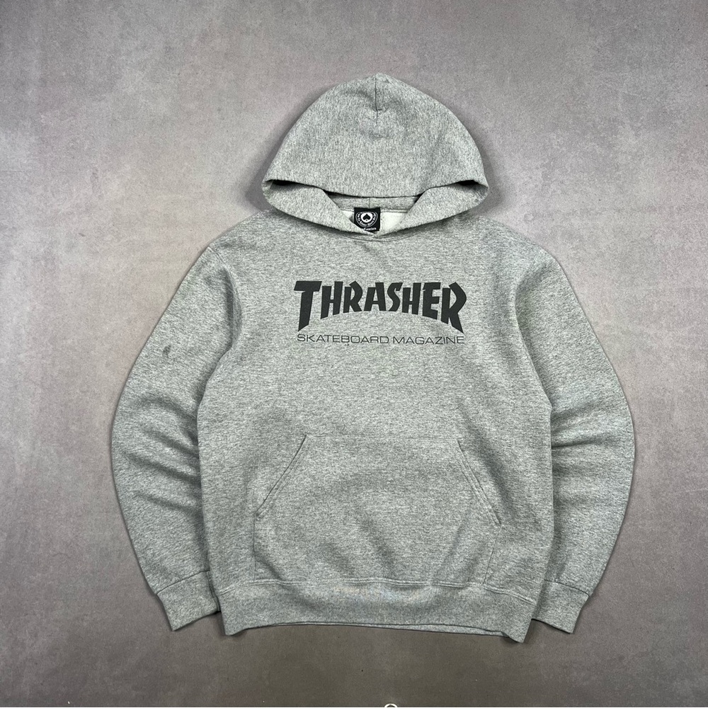 Thrasher Heather Gray Skate Hoodie